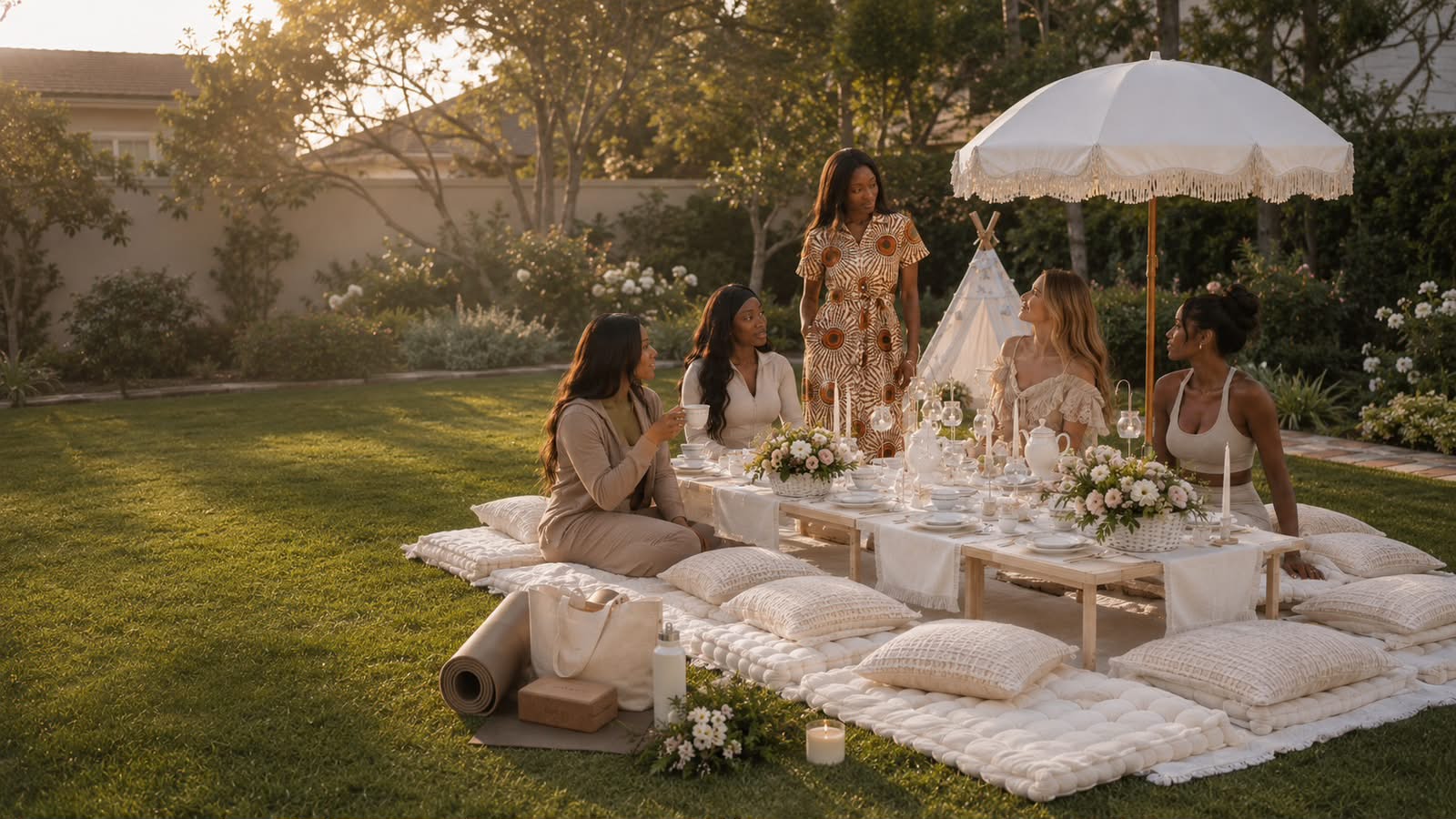 Setting a table for six